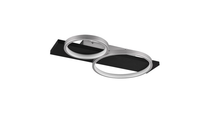Trio lighting medera led plafond 2l grå -