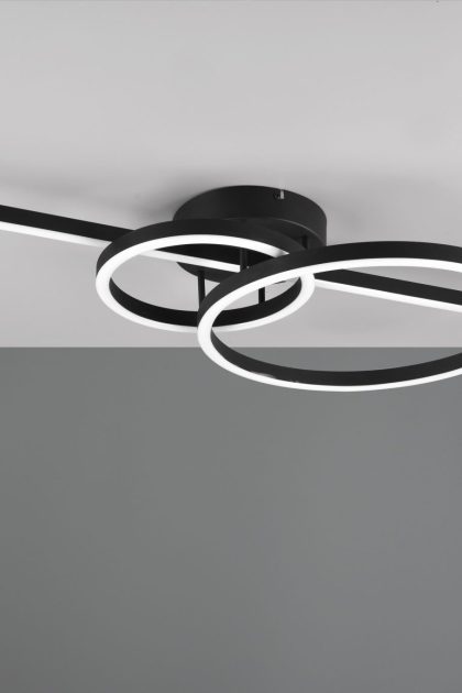 Trio lighting montilla led plafond mattsvart -