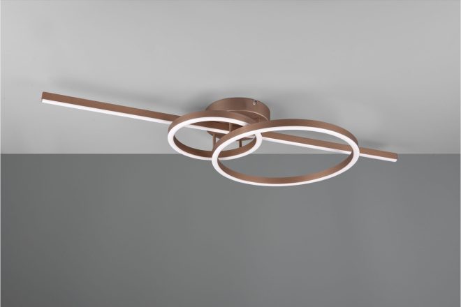 Trio lighting montilla led plafond kaffe brun -