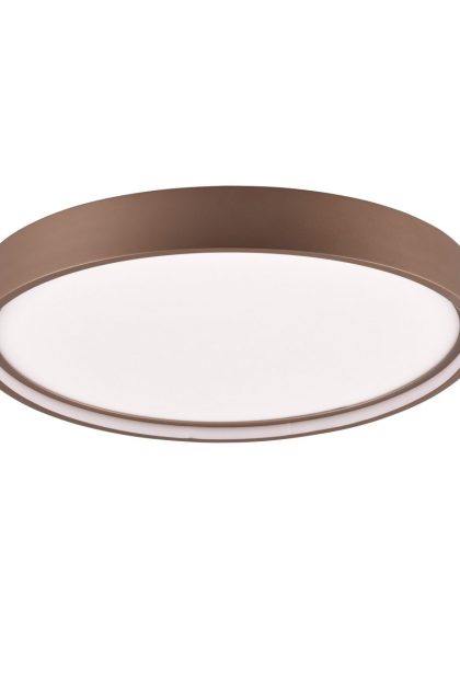 Trio lighting doha led plafond 45 cm kaffe brun -
