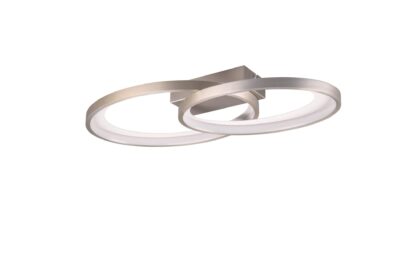Trio lighting malaga led plafond borstad stål -