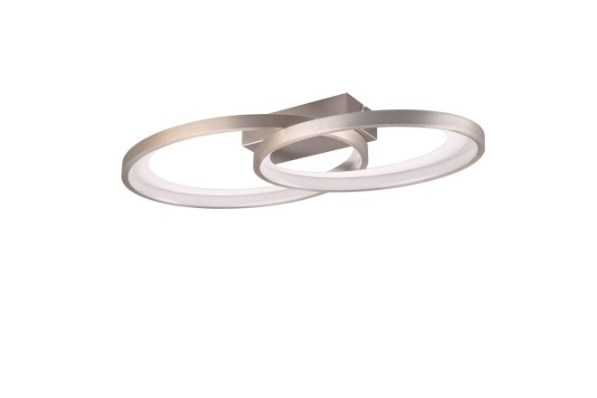 Trio lighting malaga led plafond borstad stål -