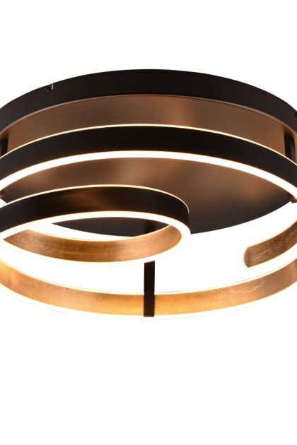 Trio lighting marnie led plafond mattsvart/ guld -