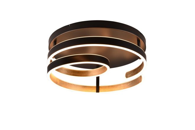 Trio lighting marnie led plafond mattsvart/ guld -