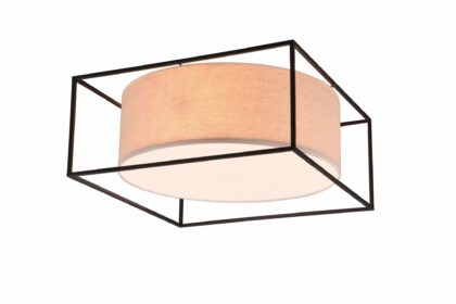 Trio lighting ross plafond 50x50 cm e27 beige -