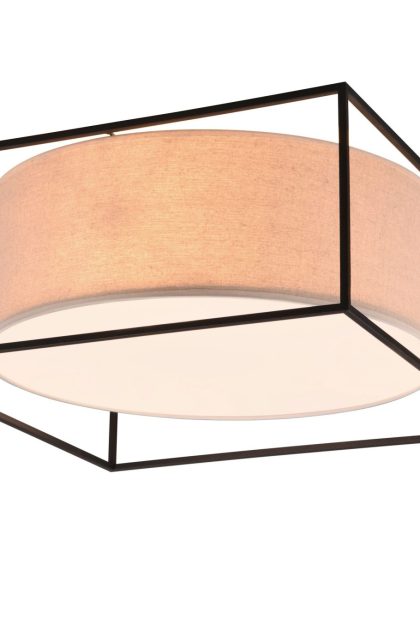 Trio lighting ross plafond 50x50 cm e27 beige -