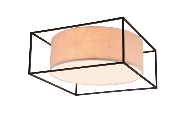 Trio lighting ross plafond 50x50 cm e27 beige -