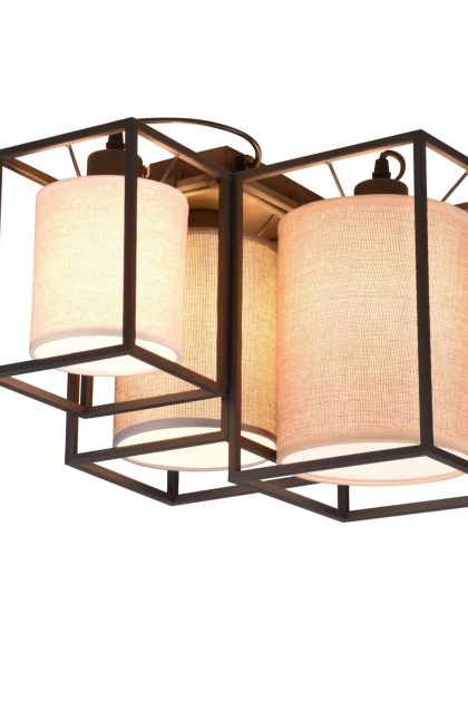 Trio lighting ross plafond 3l e27 flerfärgad -