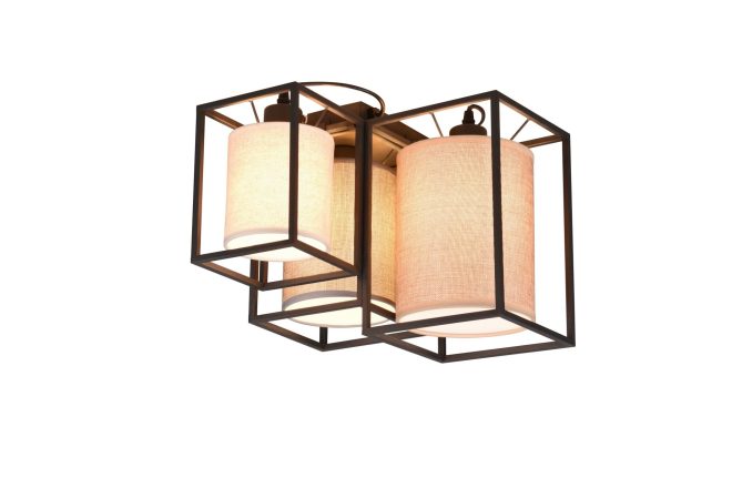 Trio lighting ross plafond 3l e27 flerfärgad -