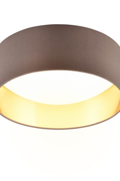 Trio lighting locarno led plafond 28 cm greige -