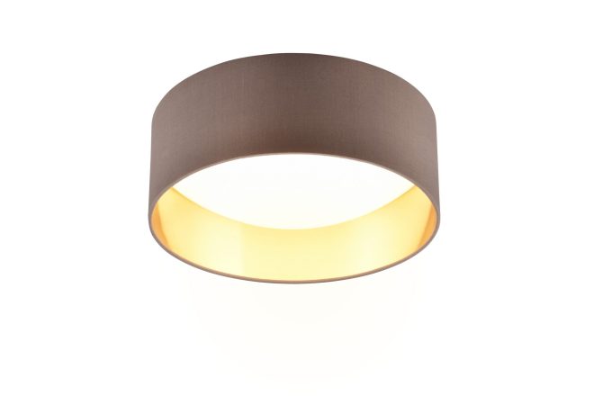Trio lighting locarno led plafond 28 cm greige -