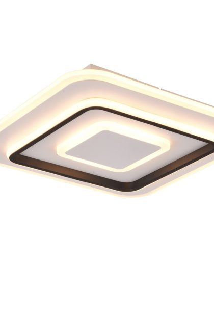 Trio lighting jora led plafond 40x40 cm mattvit -