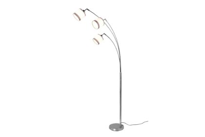 Trio lighting davos golvlampa 3l e14 krom/ vit -