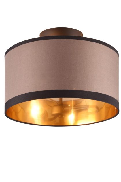 Trio lighting davos plafond 30 cm 2xe14 mattsvart/ greige -