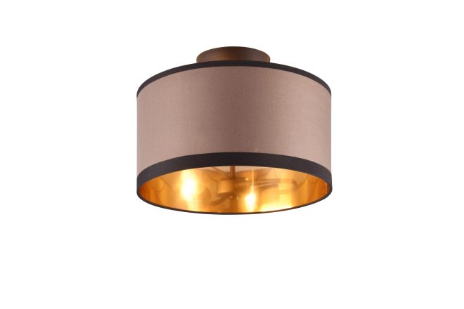 Trio lighting davos plafond 30 cm 2xe14 mattsvart/ greige -
