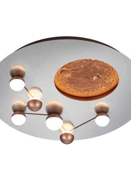 Trio lighting zodiac led plafond borstad stål -