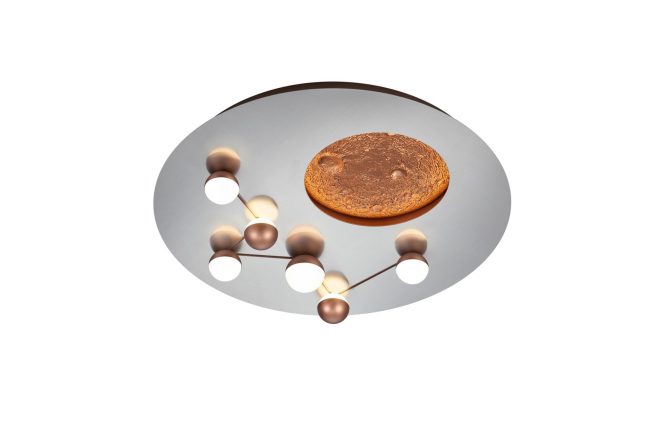 Trio lighting zodiac led plafond borstad stål -