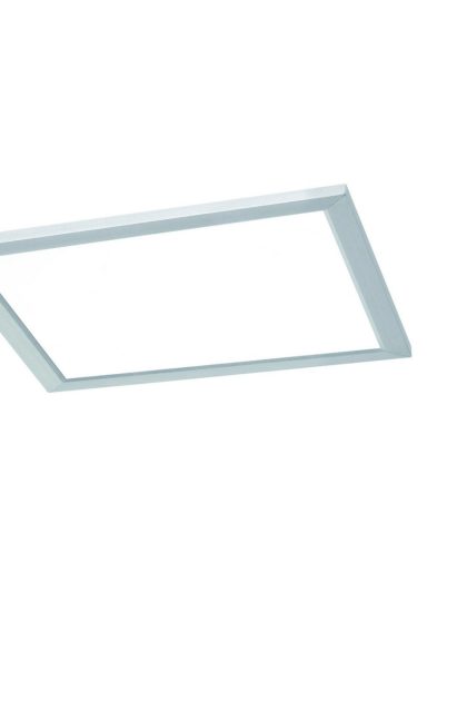 Trio lighting phoenix led plafond 30x30cm borstad stål - vit