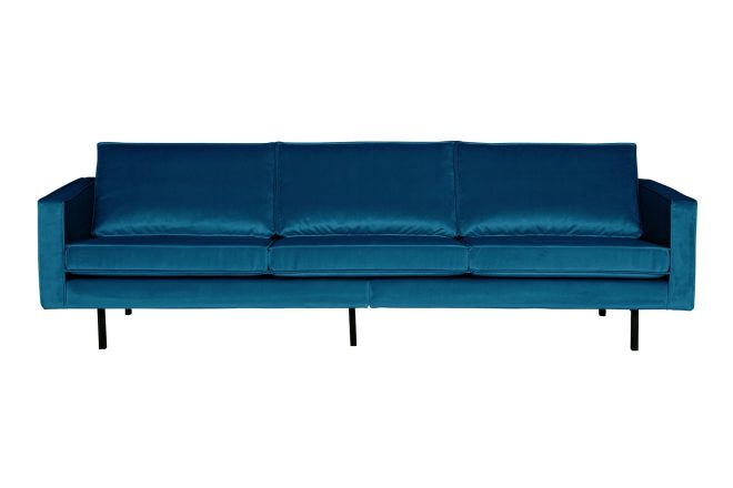 Sammetssoffa dotty 3-sits - blå
