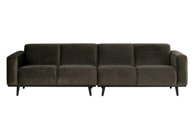 Sammetssoffa nowell 4-sits - grön