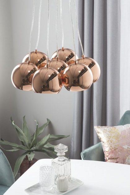 Taklampa olza 14 cm - koppar