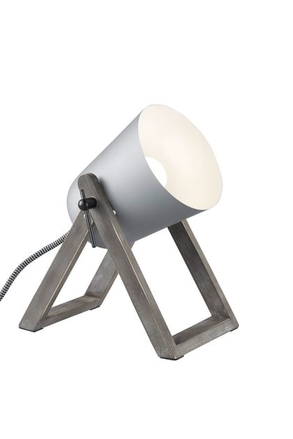 Trio lighting marc bordslampa e27 grå - grå
