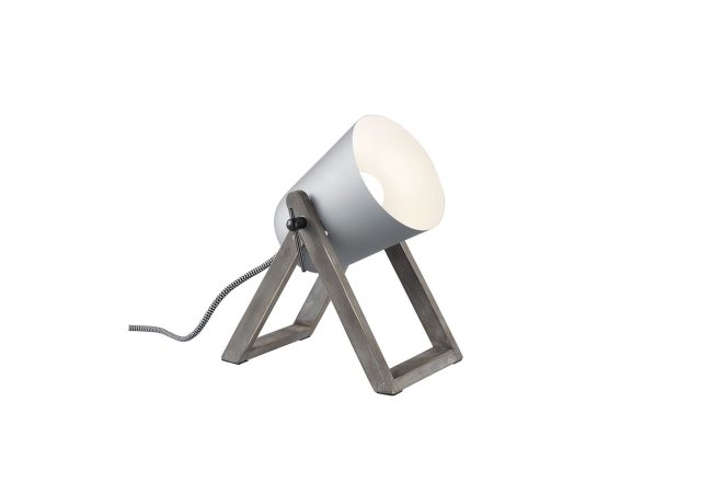 Trio lighting marc bordslampa e27 grå - grå