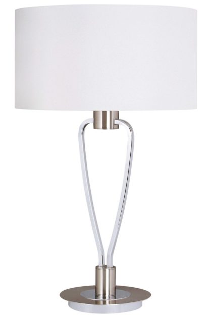 Trio lighting paris ii bordslampa e27 borstad stål -