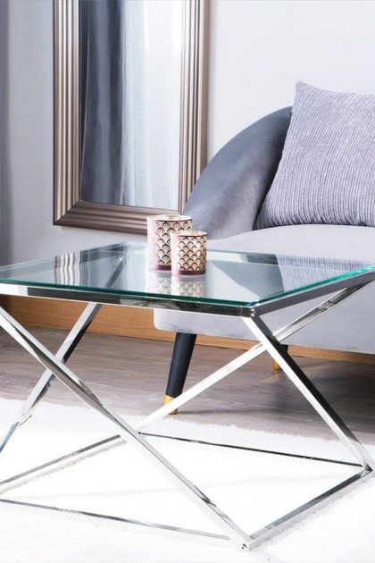 Soffbord beverly 60 cm - silver