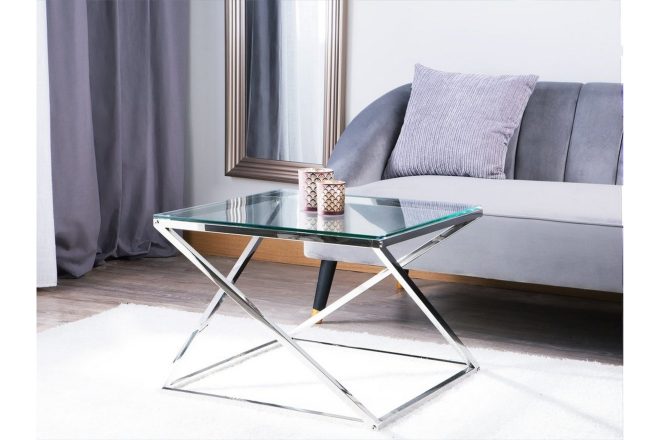 Soffbord beverly 60 cm - silver