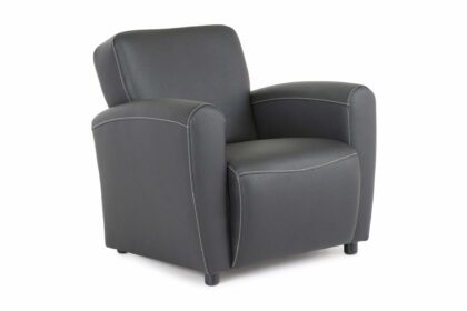 Fåtölj manchester svart - bonded leather