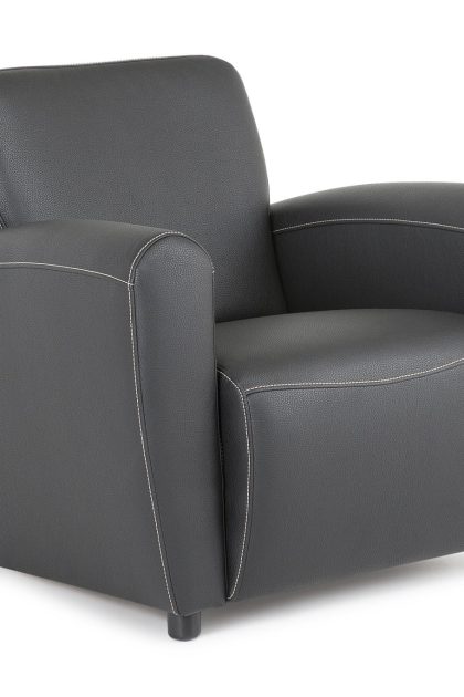 Fåtölj manchester svart - bonded leather