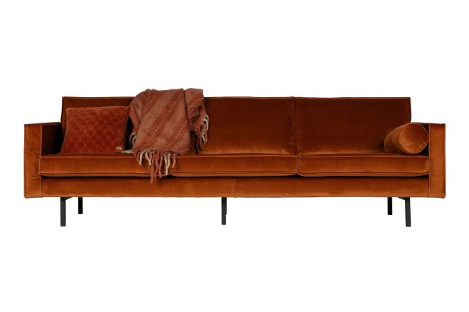 Sammetssoffa dotty 3-sits - rost