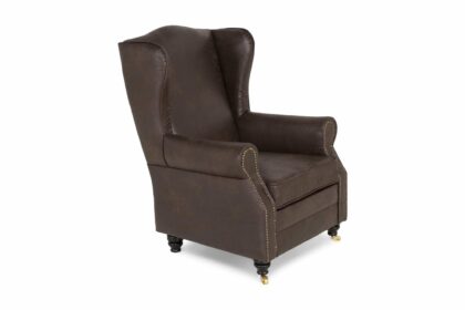 Öronlappsfåtölj cesaro vintagetyg - brun