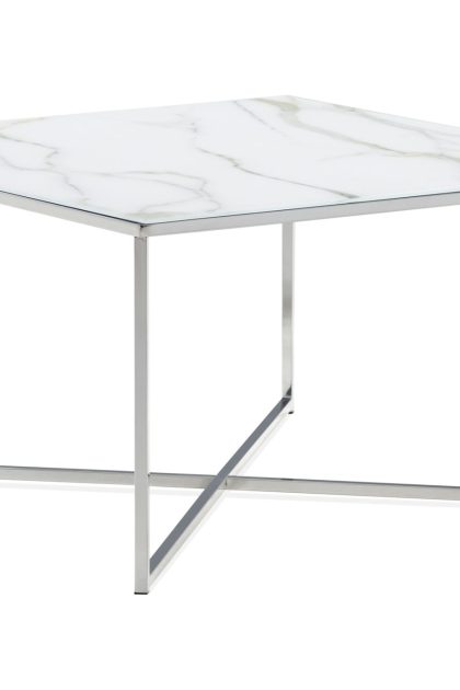 Soffbord valeria 80 cm marmormönster - grå