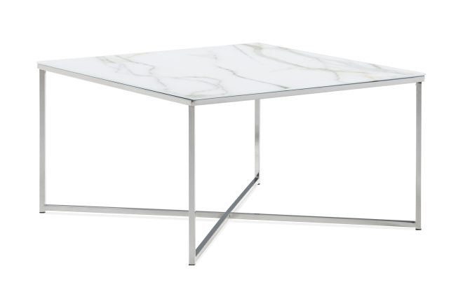 Soffbord valeria 80 cm marmormönster - grå