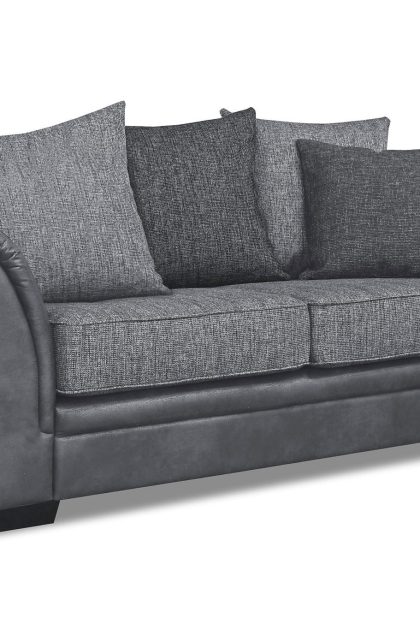 Soffa aspen 2-sits - svart|mörkgrå