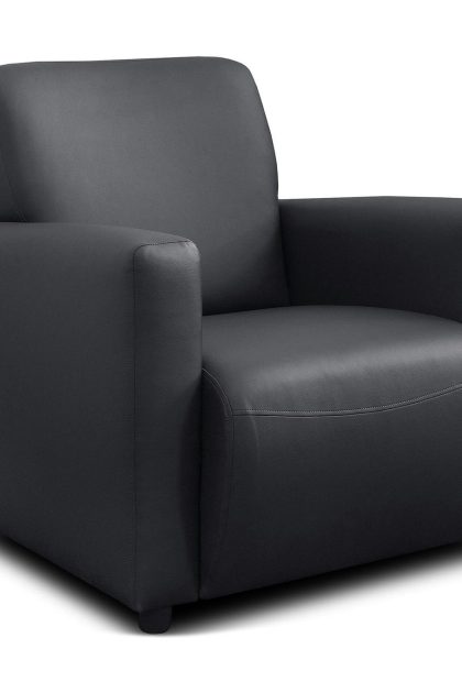 Fåtölj aston svart - bonded leather