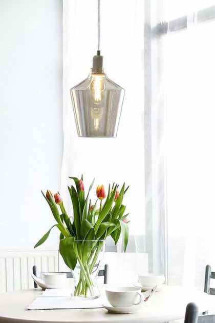 Taklampa santon 20 cm - transparent