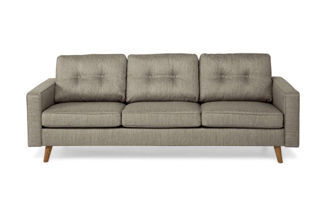 Soffa miller 3-sits - gråbrun