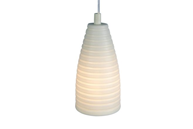 Taklampa bone cirklar 18 cm - vit