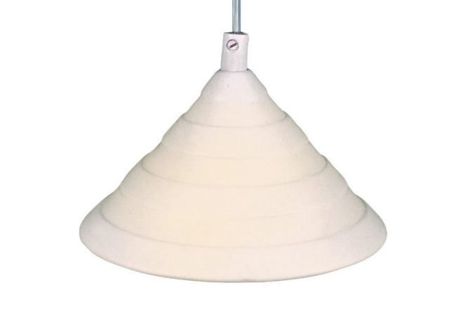 Taklampa bone cirklar 11 cm - vit