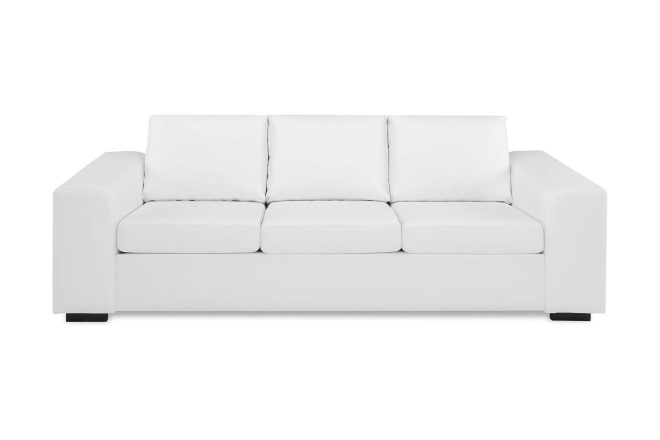 Soffa alter 3-sits konstläder - vit