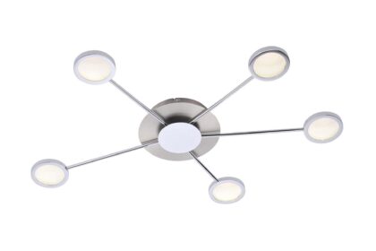 Plafond adela - silver|krom