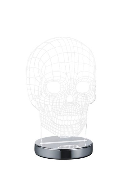 Trio lighting skull led bordslampa krom - krom