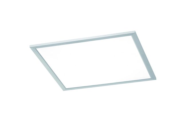 Trio lighting phoenix led plafond 45x45cm borstad stål - vit