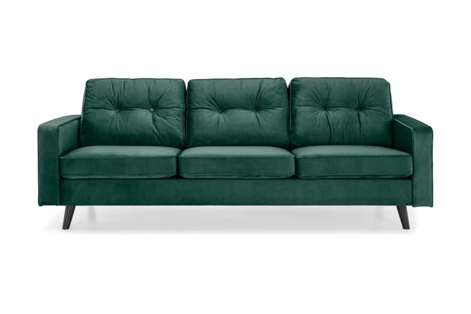 Sammetssoffa miller 3-sits - grön