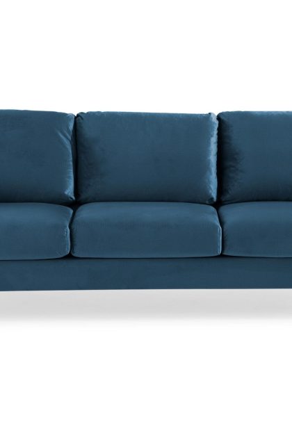 Sammetssoffa colt 3-sits - midnattsblå