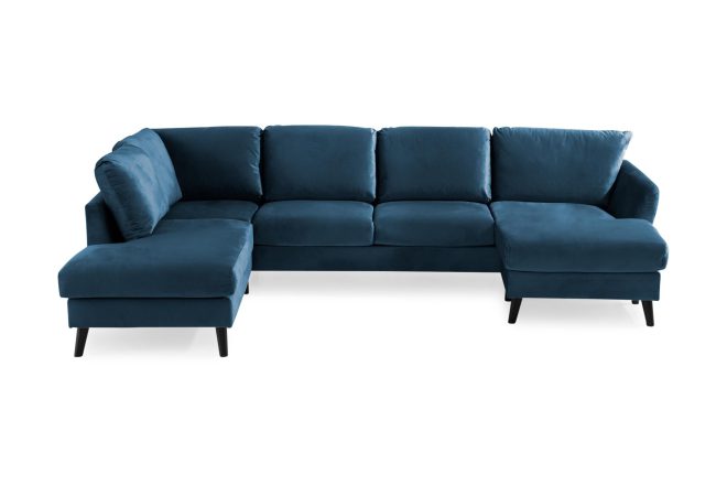 U-soffa colt med divan höger - midnattsblå