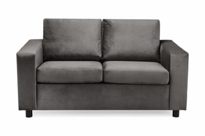 Sammetssoffa nevada 2-sits - mörkgrå